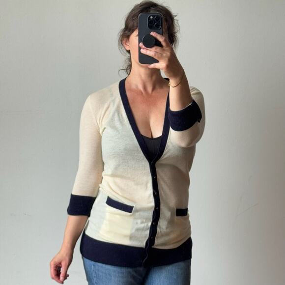 BARNEY'S CO-OP Wool/Cashmere Blend Cardigan - Picture 1 of 12